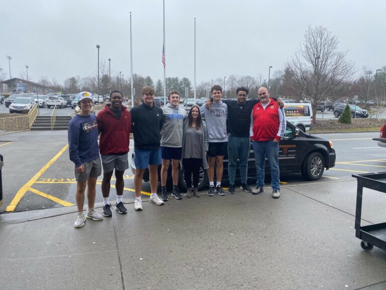 More than half a ton of food collected by Athletes for Good at WHS and donated to Casting Bread