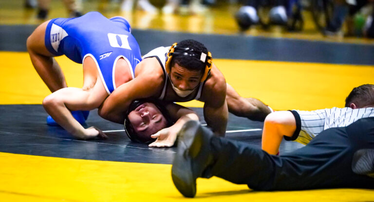 Overflow crowd sees App State Wrestling pummel Duke, 42-3