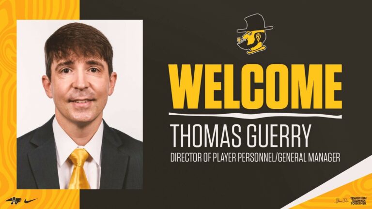An SEC and ACC veteran, Guerry hired to App State Football staff as director of player personnel and general manager