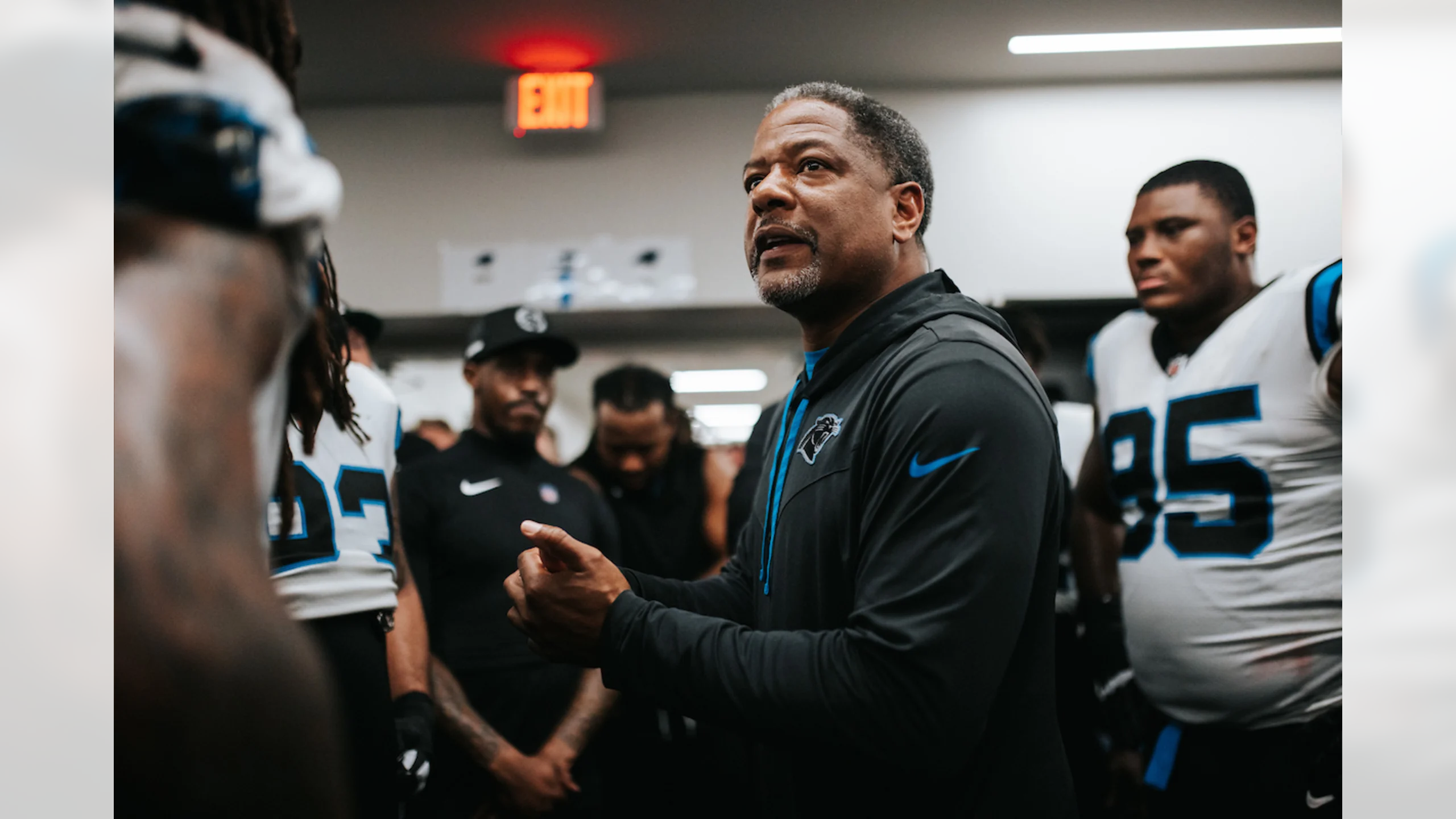 Panthers interim head coach Steve Wilks, a Charlotte native and an Appalachian State alum, took over just five weeks into the season and helped the team gather itself and reorganize over an abundance of adversity. Photo courtesy of the Carolina Panthers