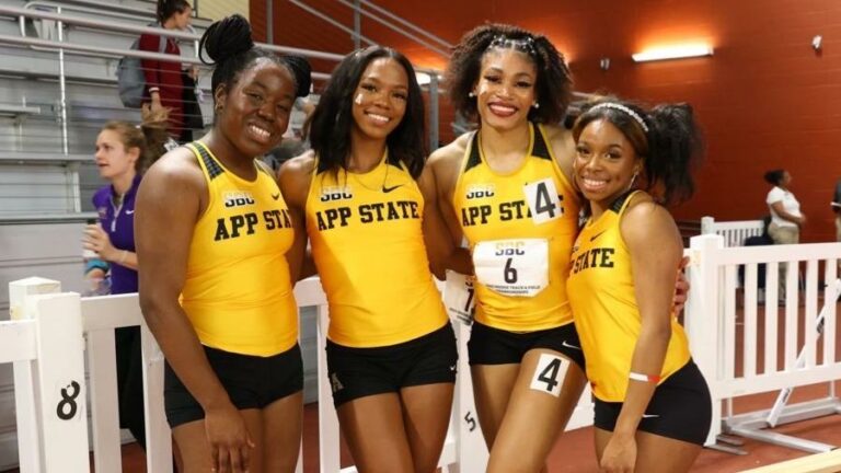 Branch earns gold in Sun Belt Indoor triple jump; App State 4×400, Atwater break program records