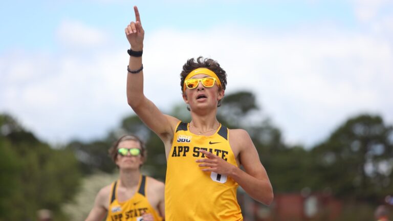 Freshman Sangster leads App State  in 1-2-3 sweep in the 1500m, one of 11 event wins for the Mountaineers