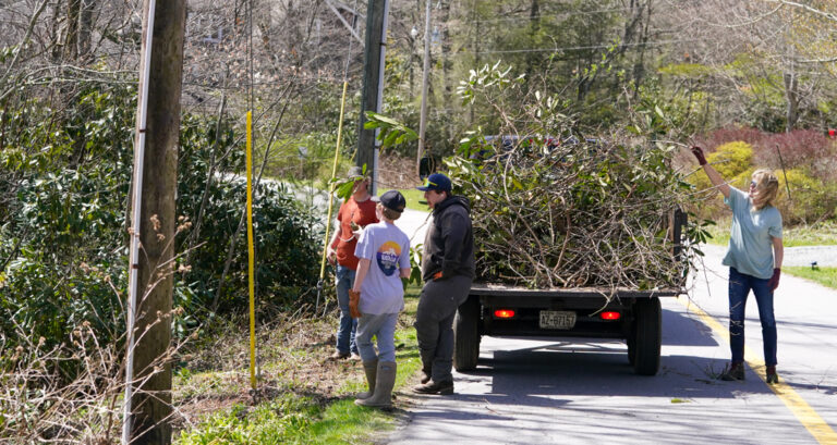 Down and dirty, Cutlip and older Eagle Scout volunteers get started on new ‘pump track’