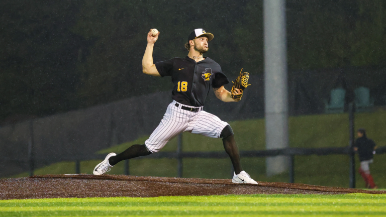 Mountaineers outlast rain, Red Wolves, 7-6, to take opening game of the weekend series