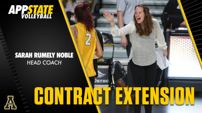 Sarah Rumely Noble's contract extended by App state as head volleyball coach