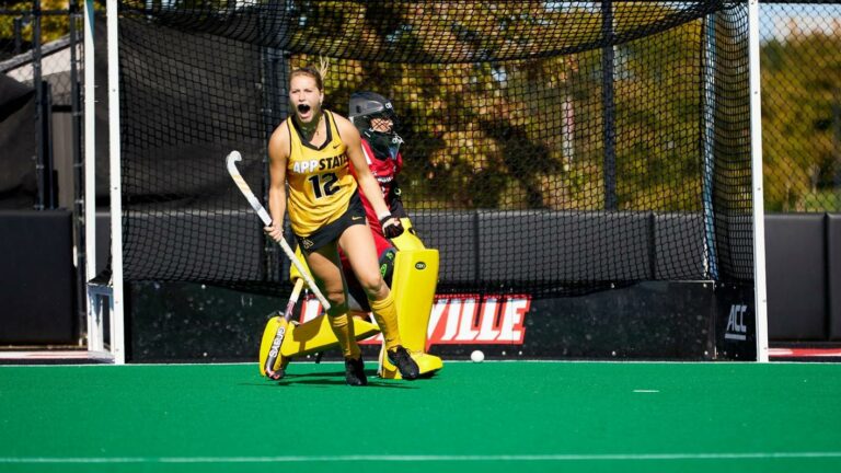 Clark records 12 saves as Mountaineers’ defense powers upset win over No. 8 Louisville