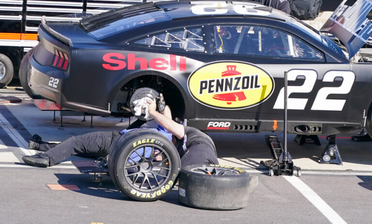 SNAPSHOT: Logano, Byron, Gibbs test new Goodyear tires on N. Wilkesboro’s new pavement