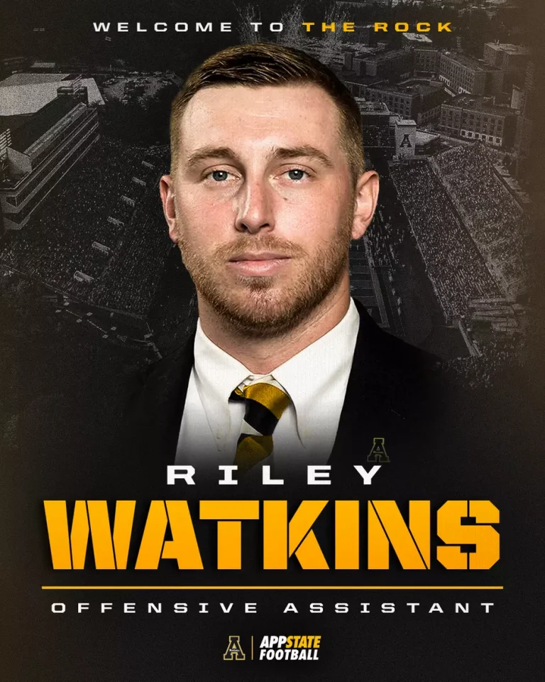 Loggains hires Riley Watkins as App State Football offensive assistant