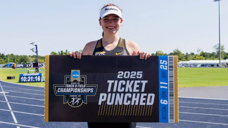 Freshman Nichols sets pole vault school record in advancing to NCAA T&F Championships